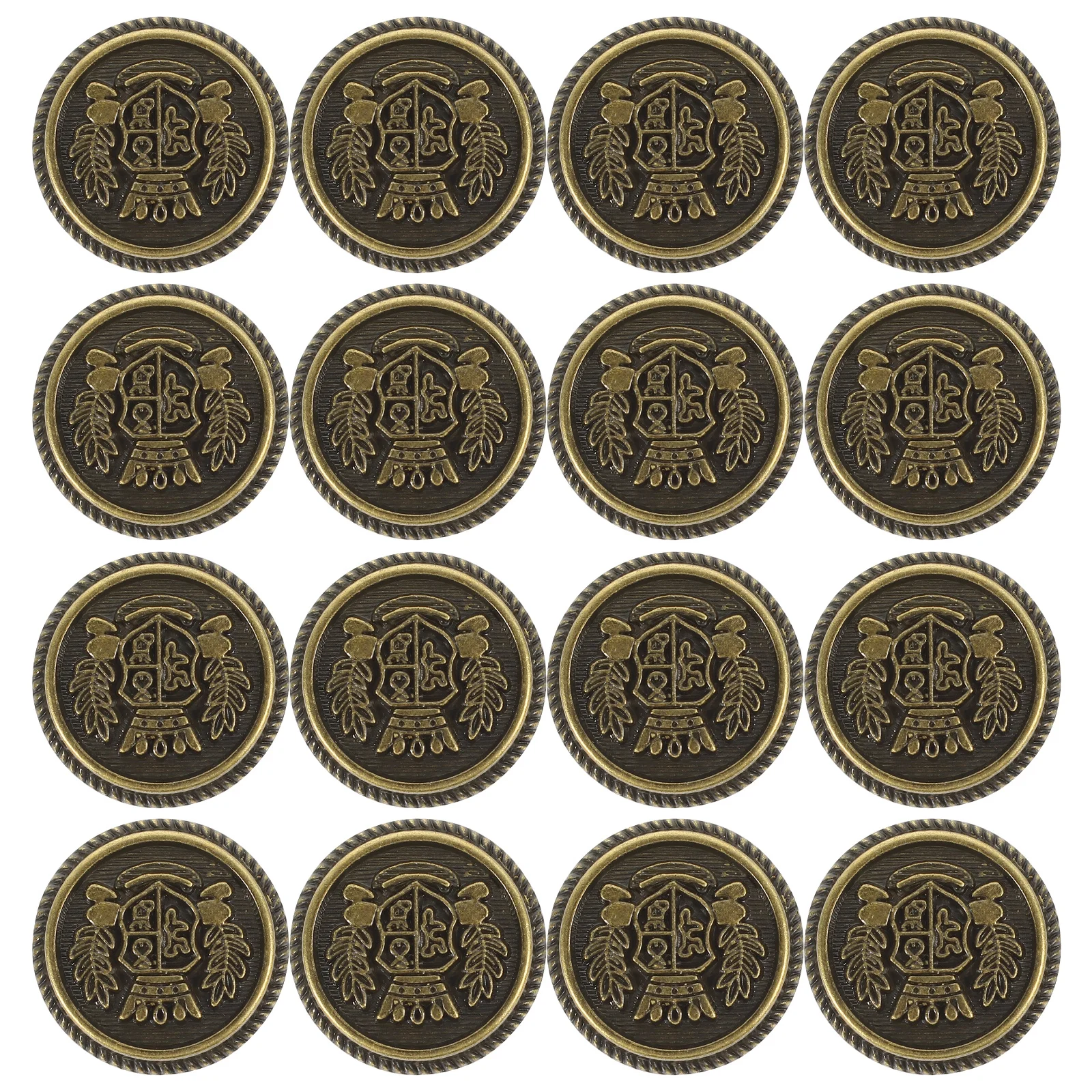 

20Pcs Metal Buttons for School Uniforms Vintage Sewing Buttons Exquisite Decorative Clothes Replacement DIY Craft Supplies