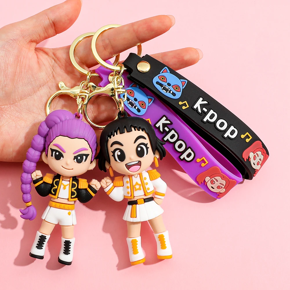 Llavero KPop Rumi, Llaveros de Personajes de Anime del Grupo Kpop Rumi Mira Zoey, Colgantes para Mochila, Regalo para Fiestas, Llavero