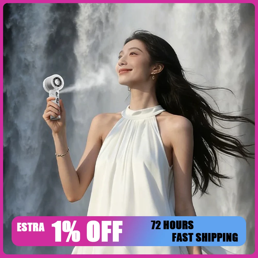 Airmate H2O-F3 Handheld Small Fan 100 Th Gear At Will Speed Regulation Handheld Fan 15 Hours Long Battery Life Low Noise Gifts
