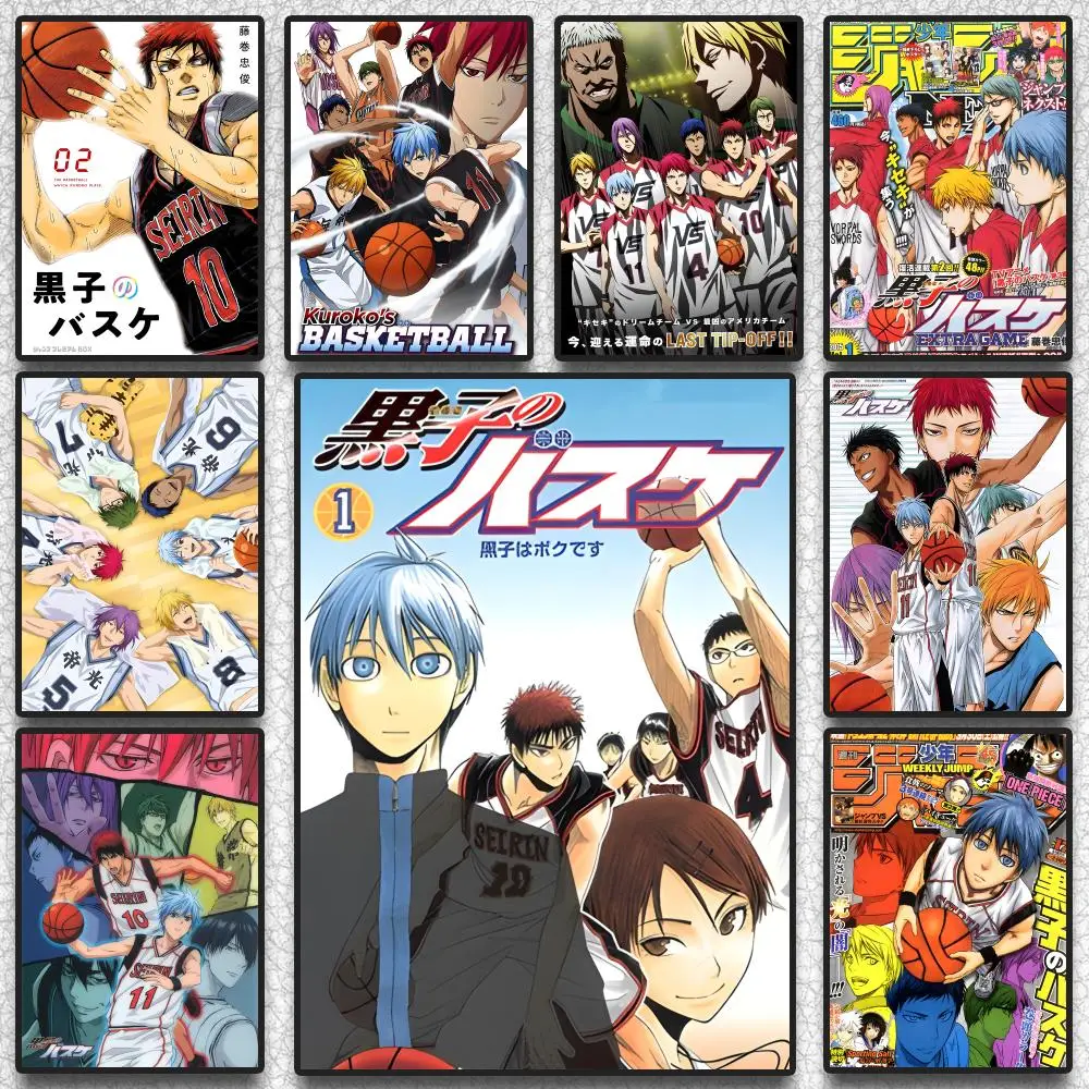K-Kurokos Basketball ANIME-Poster, selbstklebender Wandkunstdruck, wasserfest, für Zuhause, Wohnzimmer, Schlafzimmer, ästhetische Dekoration