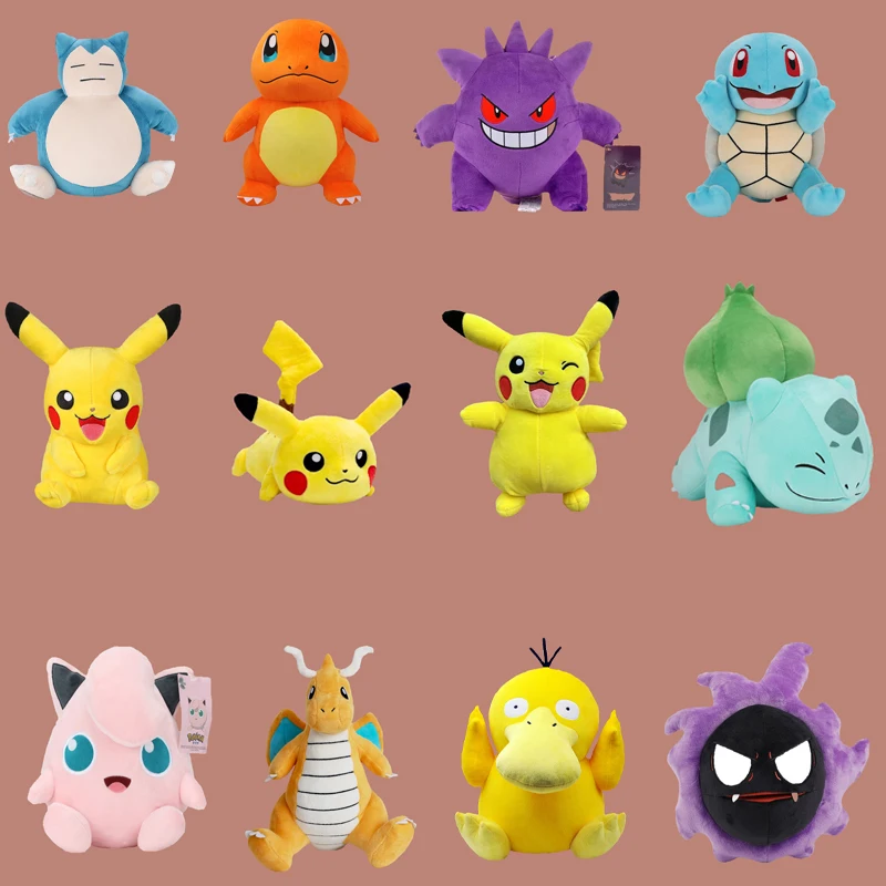 Plush Toy Pikachu Kawaii anime POKEMON Charizard Genuine Doll Soft Cute Cartoon Piplup Toys for Kids Gift Halloween Plush toys