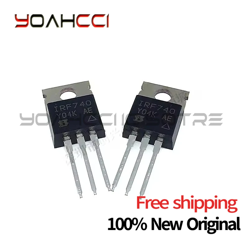 10PCS/LOT New Original Import IRF740PBF 2022+ IRF740 TO-220 400V 10A MOS FET