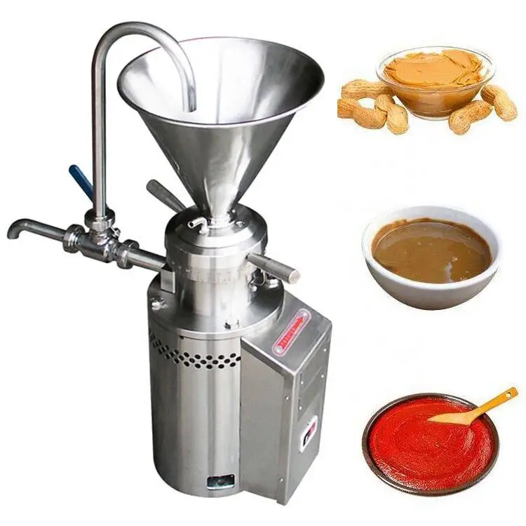 Factory price food grade sesame peanut butter grinder chicken fish meat sauce making machine vegetable colloid mill