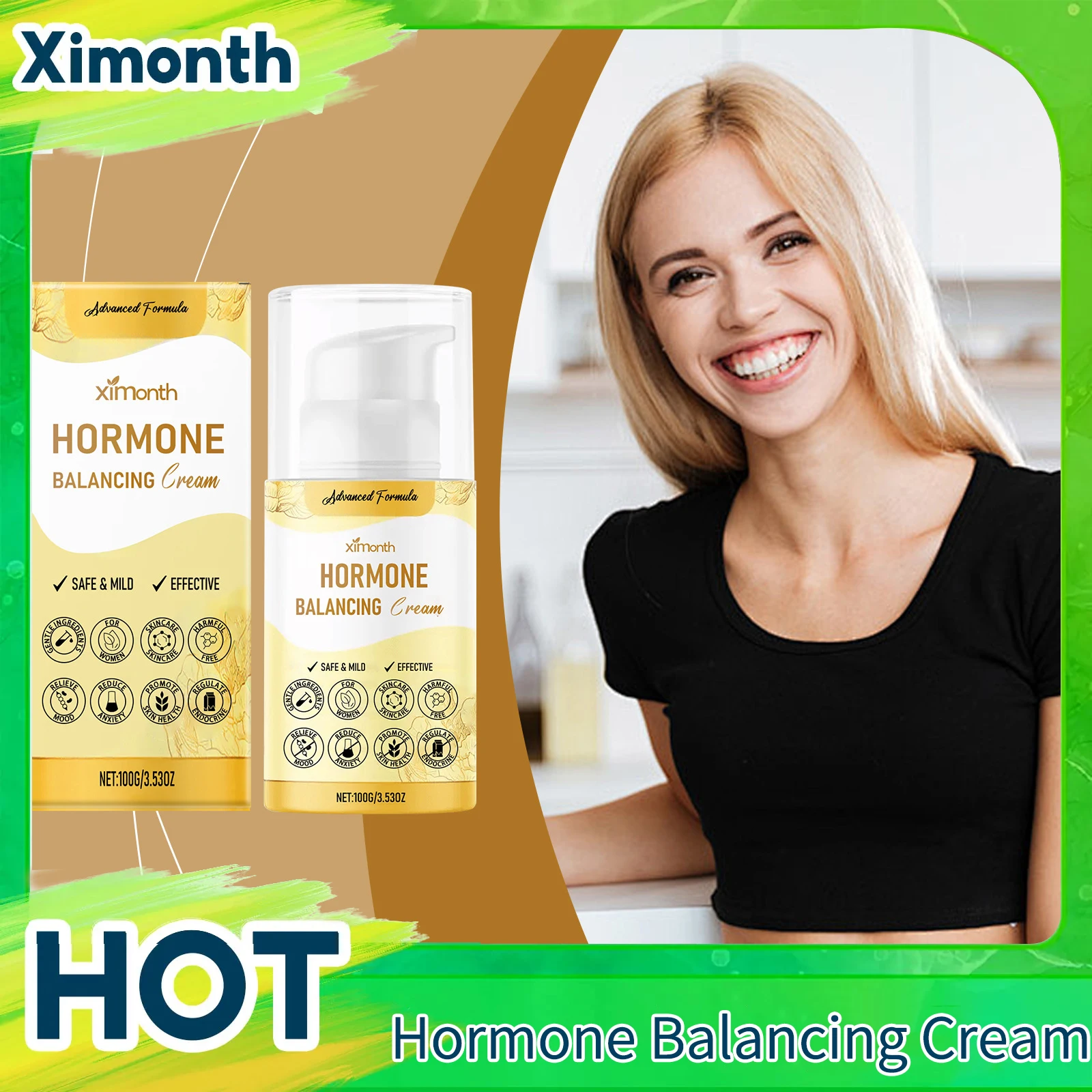Crema para aliviar el estrógeno, Spray para hormonas de Menopausia, equilibrio corporal Menstrual, reducción de fatiga, masaje calmante, cuidado corporal para la salud de las mujeres