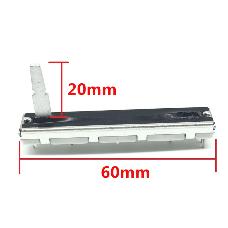 1 قطعة ، مقياس الجهد الانزلاق المستقيم ، B103 10K ، الطول الإجمالي 60 مللي متر ، السفر 45 مللي متر ، DJM300 400 500 600 800 1000