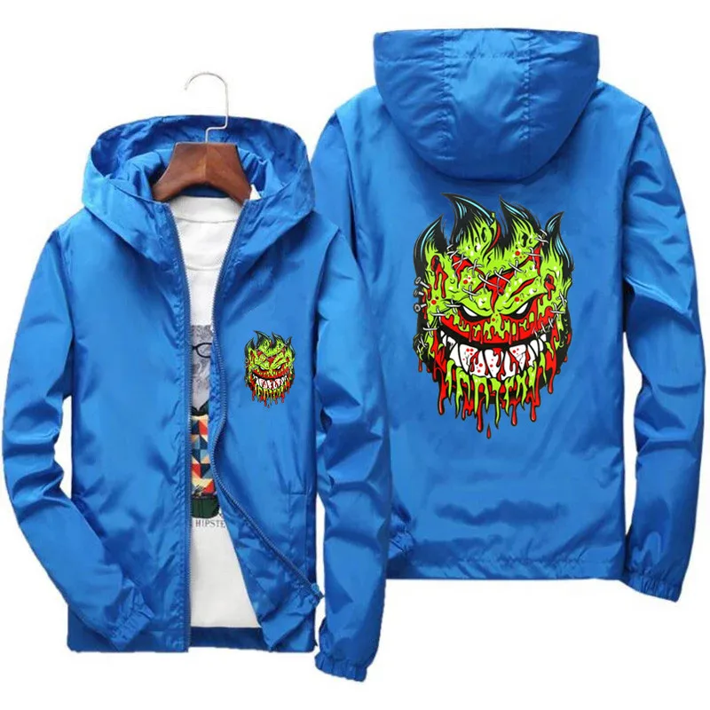Ripper Spitfire Zombie Design Spitfire Wheels Hooded Street Windbreaker Men's Windbreaker Jacket Clothing Oversized Coat Parkas
