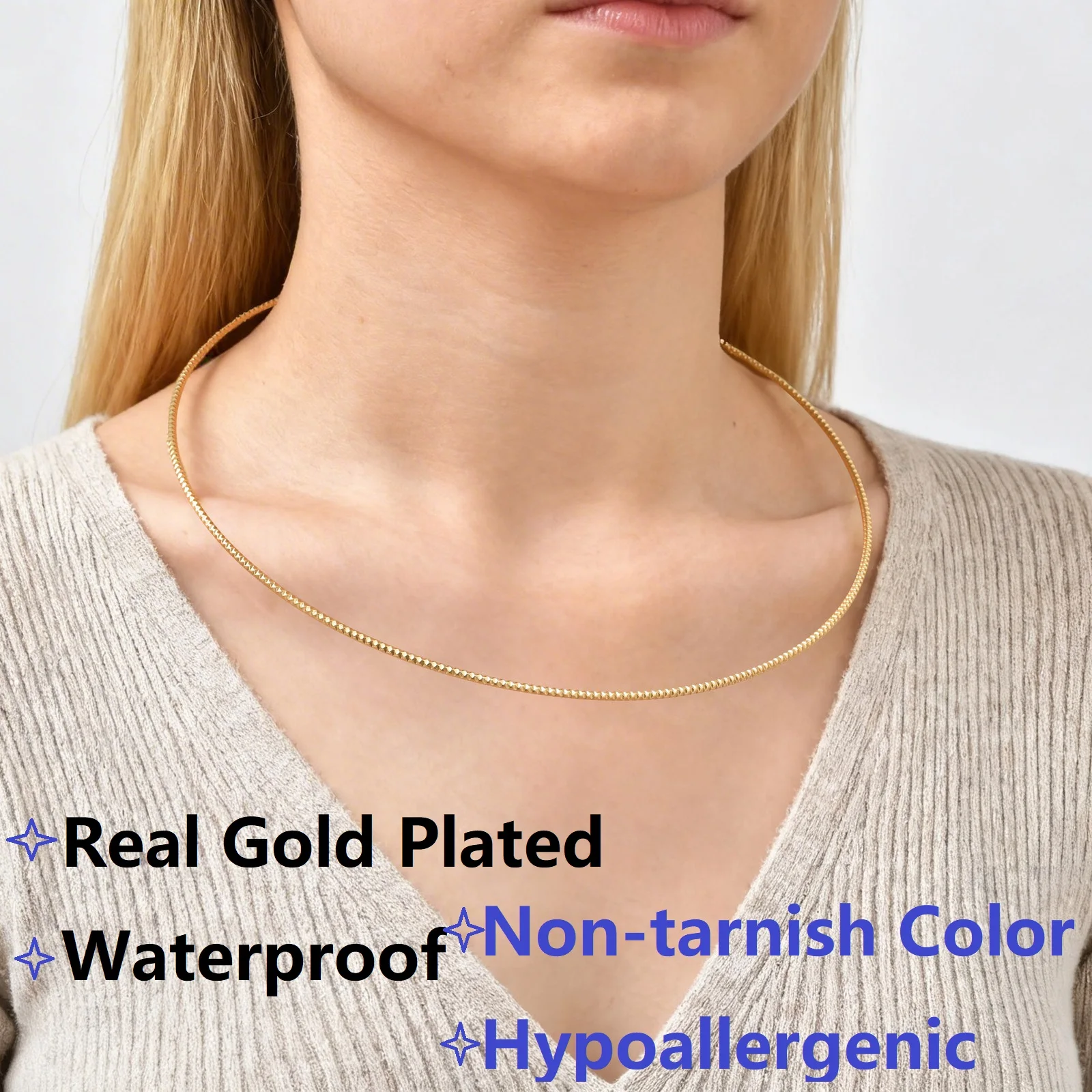 New Minimalist Gold Color Snake Chain Open Choker Stainless Steel Ball Ends Collar Necklace Torques Women Waterproof Jewelry