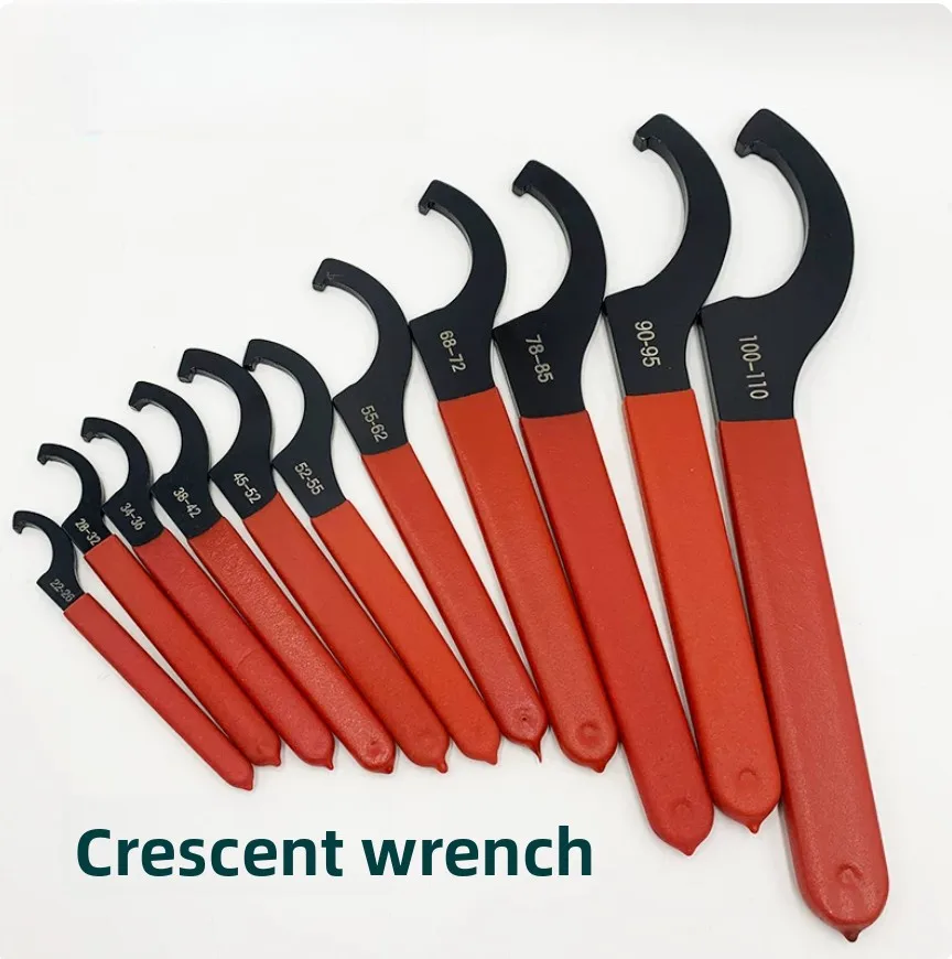 Crescent wrench check nut slotted nut ER wrench round  shank  parallel cap shock absorber adjustment