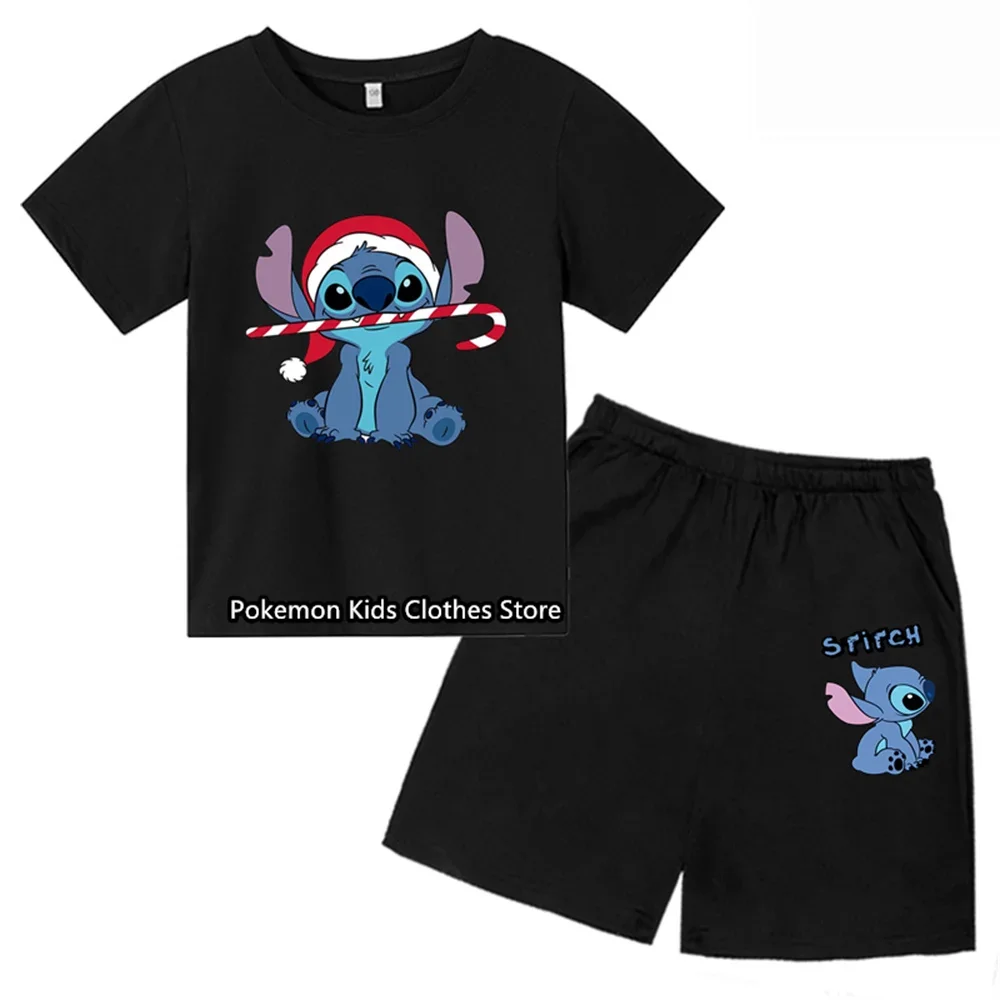 Kawaii Lilo Stitch Funny Cartoon T Shirt Kids Stitch Cute Manga T-shirt Y2k Graphic Tshirt Streetwear Top Tees Female