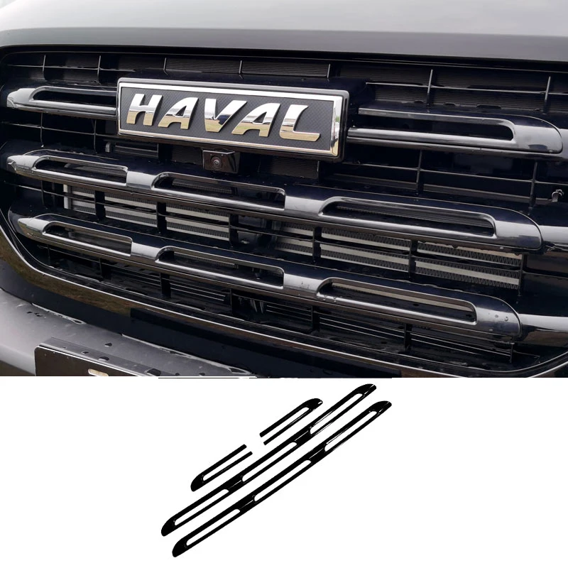 Car Front Net Grille Grid Trim Strip Fit For For Haval Dargo 2021 2022 Exterior Modification Accessories