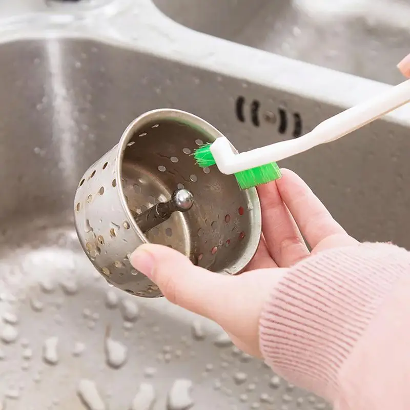 Baby Bottle Cleaning Brush Stain Removal Cup Groove Brush Set Cleaning Tools With Curved Brush Head For Cleaning Narrow Neck