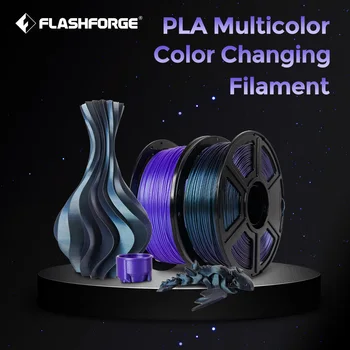 Flashforge PLA Pro Color Changing Filament 1.75mm 1KG Multicolor PLA For 3D Printing Printer Pen Burnt Titanium / Nebula Purple