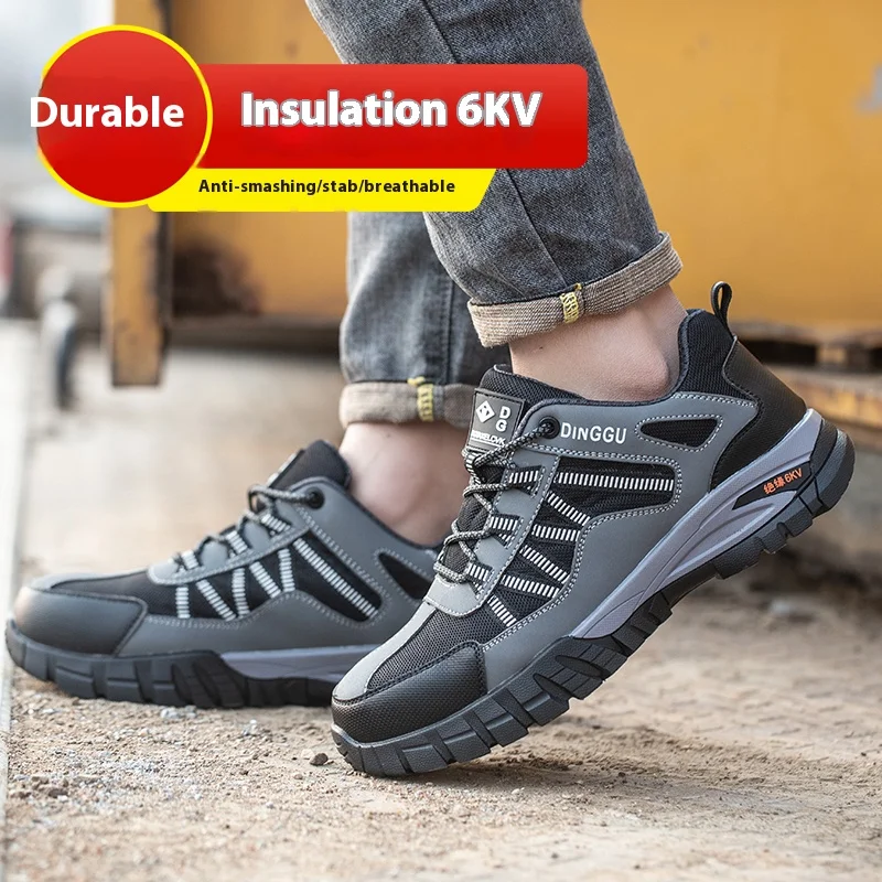 Men Work Shoes Steel Toe Cap Safety Shoes Puncture-Proof Protective Shoes Anti-smash Non-slip Indestructible shoes Lightweight