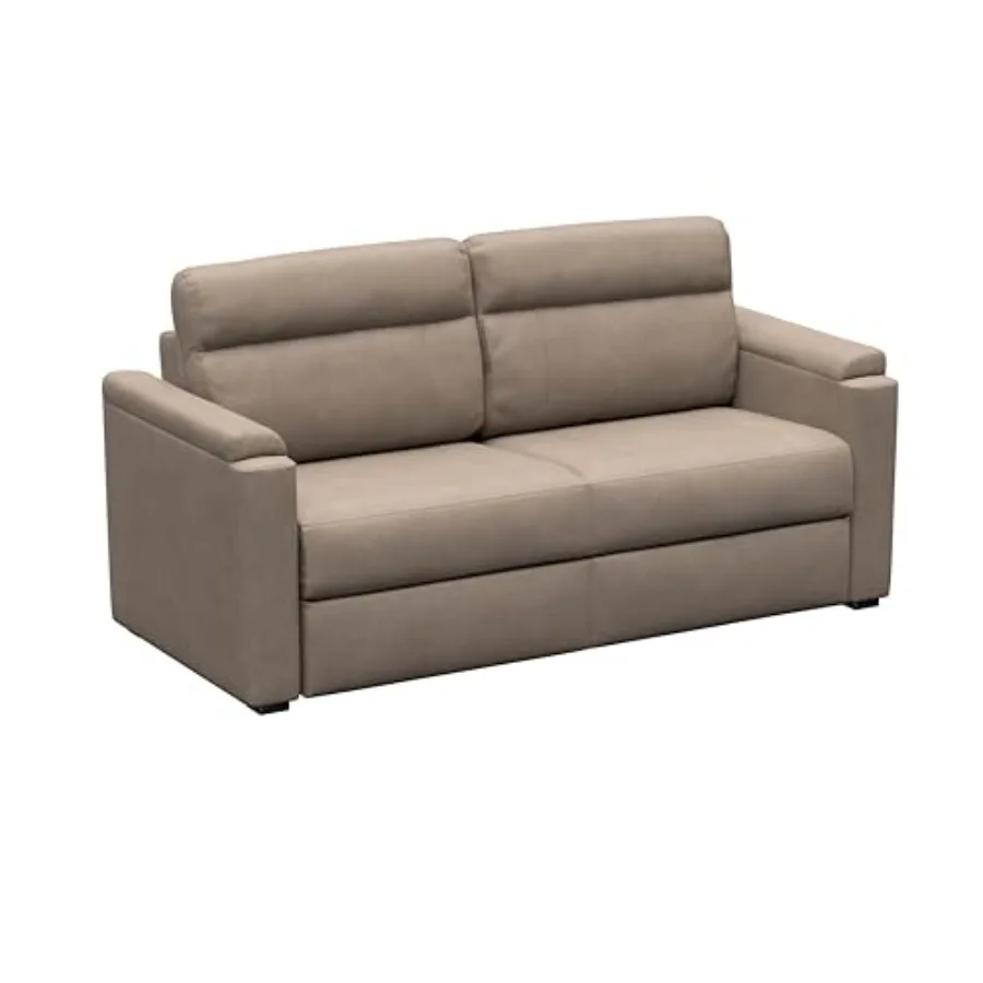 

Signature Heritage Series 72" Driftwood RV Clickback Sleeper Sofa with Automatic, Adjustable Fold-Out Legs, Four Reclining Posi