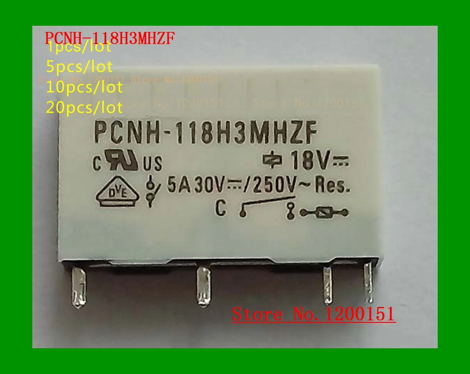 PCNH-118H3MHZF PCNH-118H3MHZ 18VDC 5A relay DIP-4