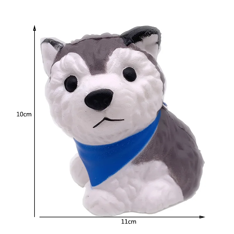 Stress Relief Kneading Toy Simulated Animal PU Husky Puppy Jumbo Squishy Slow Rising Stress Ball Fidget Toy Reduce Pressure Gift