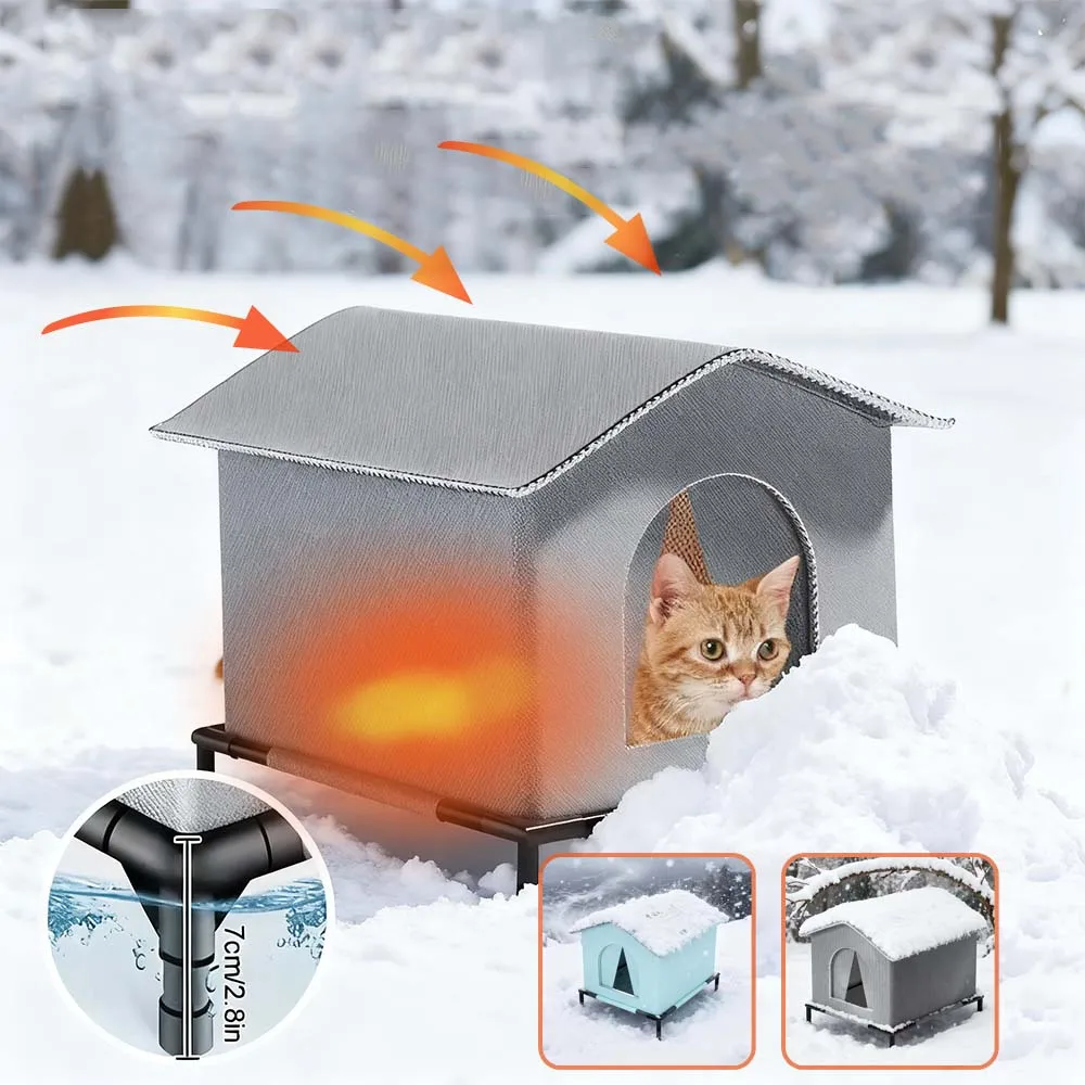 

1PC Winter Warm Cat Tent for Stray Cats Waterproof Windproof Cold-Resistant Enclosed Pet Shelter for Outdoor Use Домик Для Кошки
