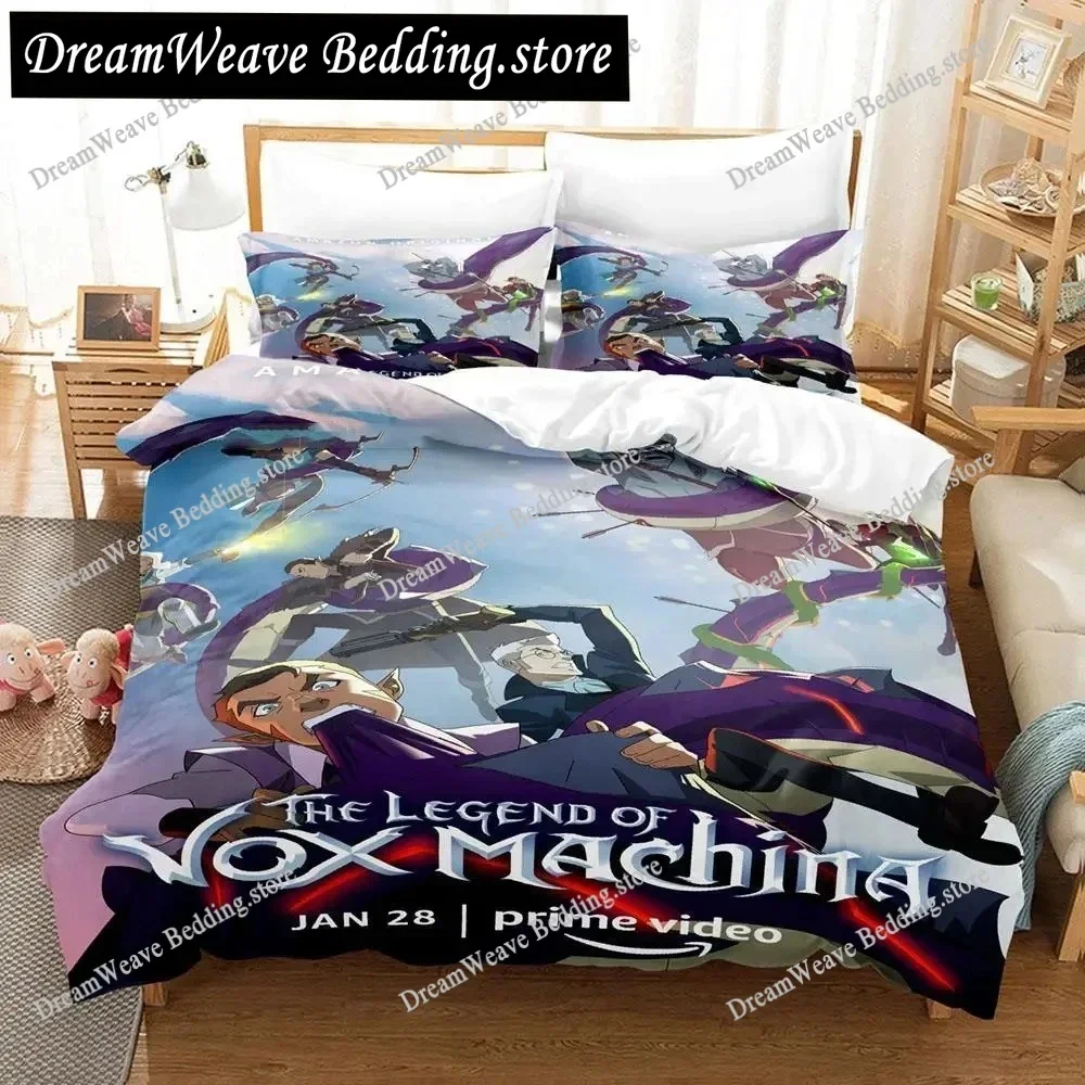 Game Legend of Vox Machina Bedding Set Boys Girls Twin Queen Size Duvet Cover Pillowcase Bed Kids Adult Home Textileextile