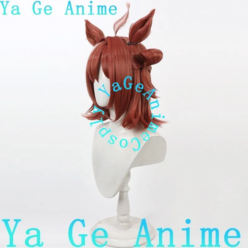 Ya ge anime uma musume bonito derby rhein kraft peruca cosplay com orelhas e cauda cavalo corrida menina jogo realidade mostrar personagem peruca