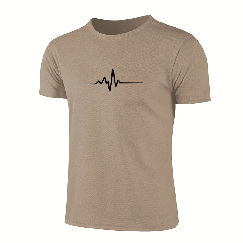 Silk quick-drying short-sleeved summer running sports lightweight breathable round-neck moisture-wicking men's T-shirt in variou