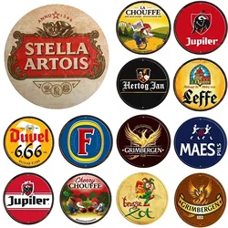 Wine Round Retro Metal Tin Signs Jupiler Nostalgic Iron Painting Novelty For Cafe Bar Garage Bar Kitchen Man Cave Wall Decor