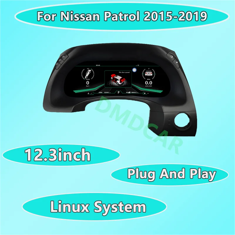 Car LCD Digital Dashboard Panel Virtual Cockpit Speedometer Instrument Cluster Display  For Nissan Patrol 2015 2016 2017-2019