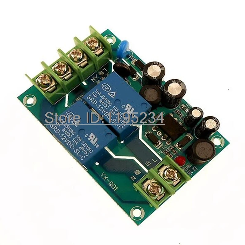 1pcs YX-Q01 220V Two-Way Power Automatic Switcher 10A 2 Power Supply 2 In 1 Out Power Failure Conversion Switch Board Module