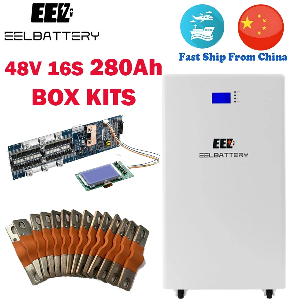 EEL WHITE جديد 51.2V 280Ah 230Ah 314Ah 320Ah صندوق قائم Lifepo4 15Kwh صندوق بطارية مع 48V 200A EN BMS يدعم معظم المعاثات
