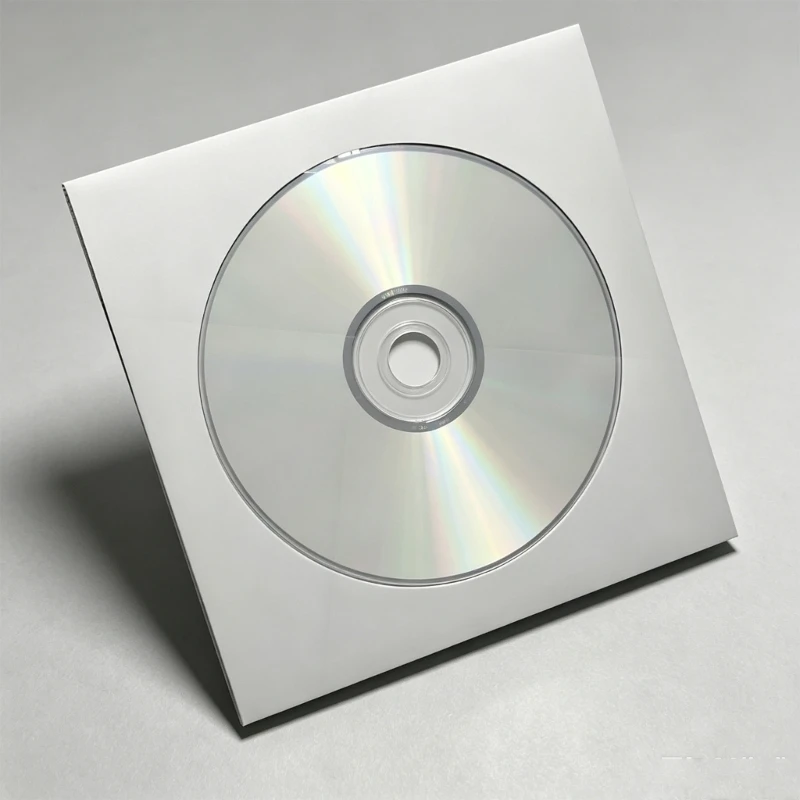 1 Set Paper CDs DVDs Sleeves Cover 12cm Compact Design Fit Most Standard Discs