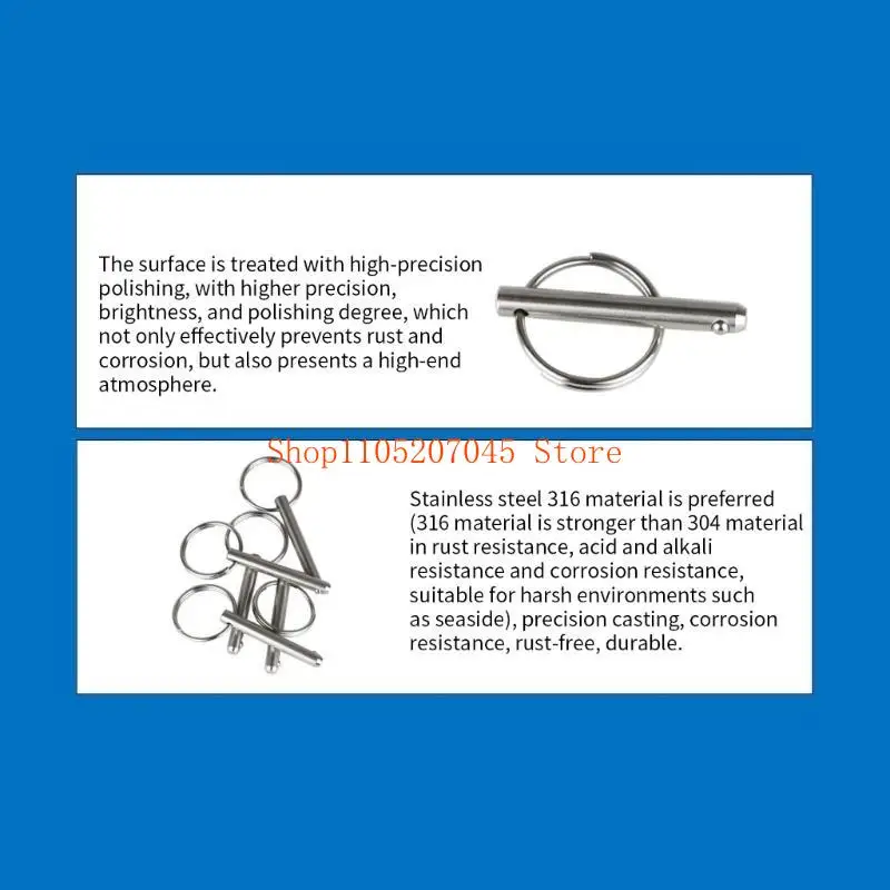 

37cd Corrosion Resistant 316 StainlessSteel Ball Latch-Quick Release Ball Pin for Motorhome Boat Bimini Top Deck Hinge Marine