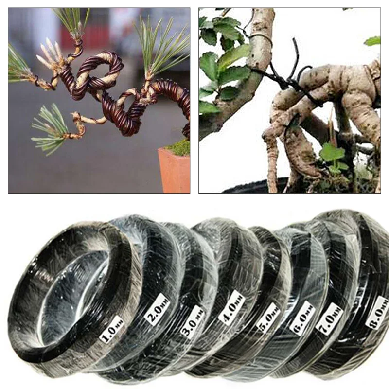 5/10m Bonsai Wire Plant Support Anodized Aluminum Bonsai Training Wire for Plant Shaping Garden Accessories 1/1.5/2/2.5/3/3.5mm