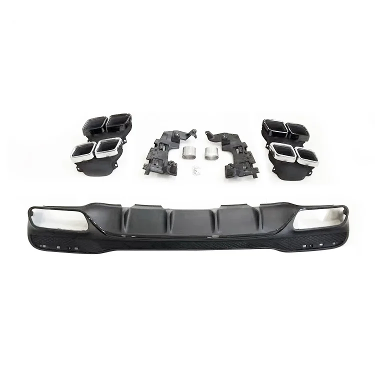 High Quality GLE63 AMG Style Body Kit  Car Bumper Lip Rear Diffuser Exhaust Pipe for Mercedes Benz GLE W166 2015-2019