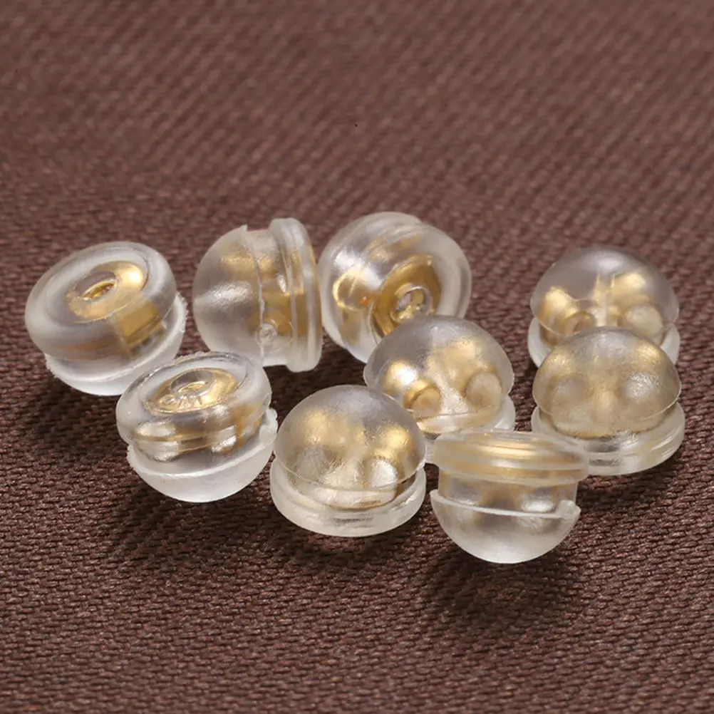 Ear Clip Earrings Women Non Piercing Jewelry Halloween Christmas Silicone Ear Backs Silicone Earring Backs Ear Stopper 20Pcs