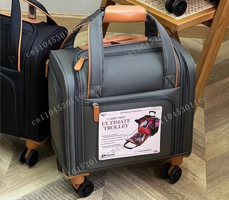16-Inch Suitcase Small Trolley Case Free Check-in Boarding Case Ultra Light Suitcase