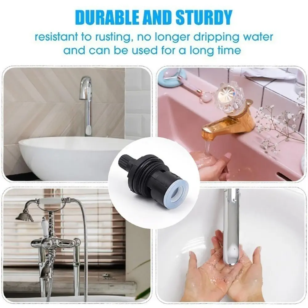 

10Pcs Bathroom Kitchen Plastic Faucet Cartridge Hardware Accessory 1/2 Thread Tap Valves Core Replacement Repair Part Universal