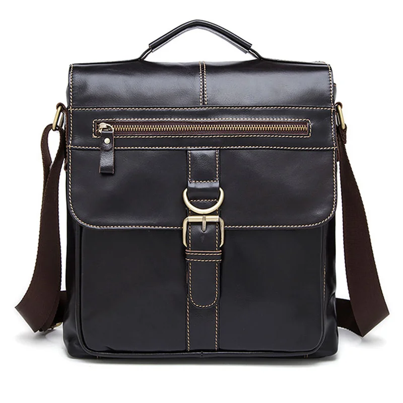 Imagem -06 - Bolsas Crossbody de Couro Genuíno para Homens Bolsa do Mensageiro Bolsa de Ombro Bolsala Casual Bolsas Masculinas 1292