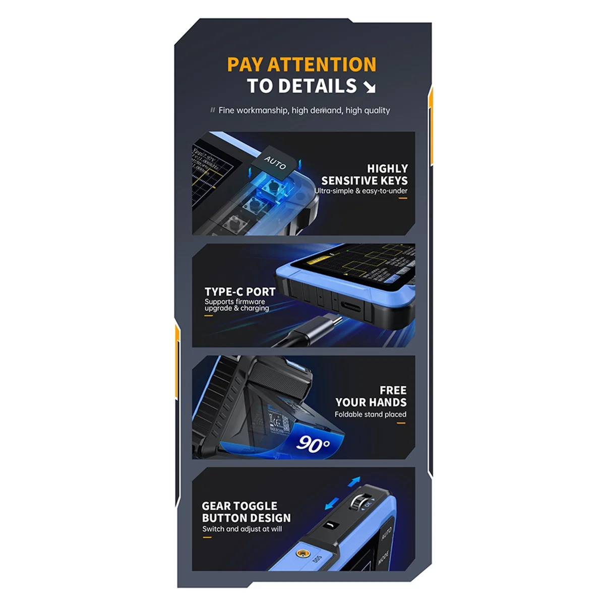 

Upgraded -510 Digital Oscilloscope Multi-Function Signal Generator