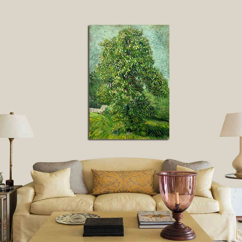 Van Gogh Chestnut Tree in Blossom Painting Print Canvas Home Decorative Pictures Wall Art For Living Room Bedroom Decor Unframed