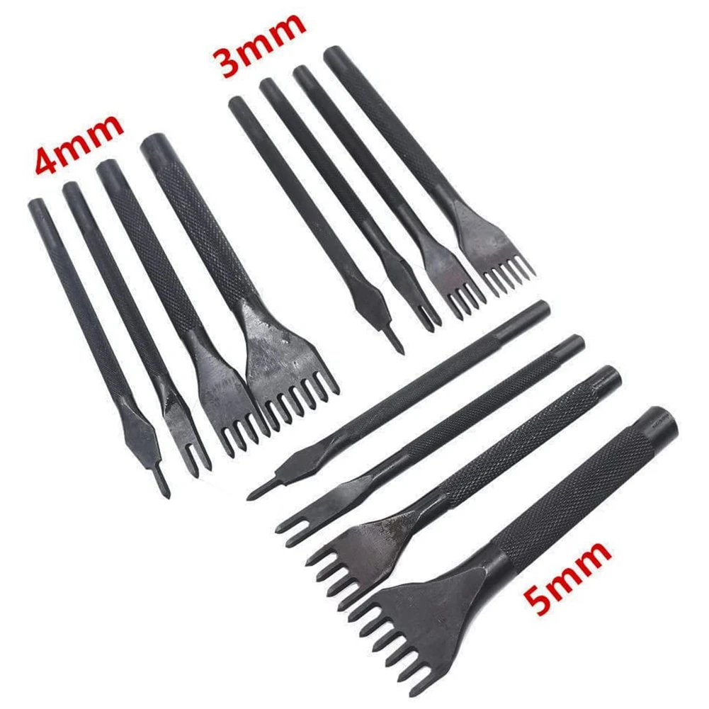 

Инструмент для пробойников с алмазной строчкой 1/2/4/6 зубцов, дырокол для кожи, набор долот для кожи-4 шт.-A05I