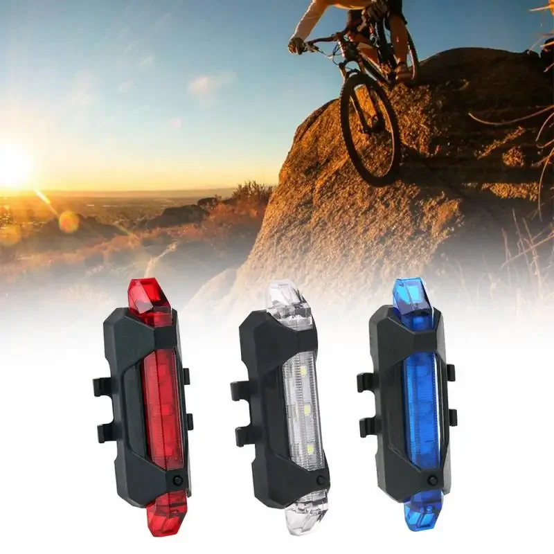 Bicycle Rear LED Light LED Bicycle MTB Tail Light USB Rechargeable Mountain Bike Lamp Waterproof Flashlight Bicycle Accessories