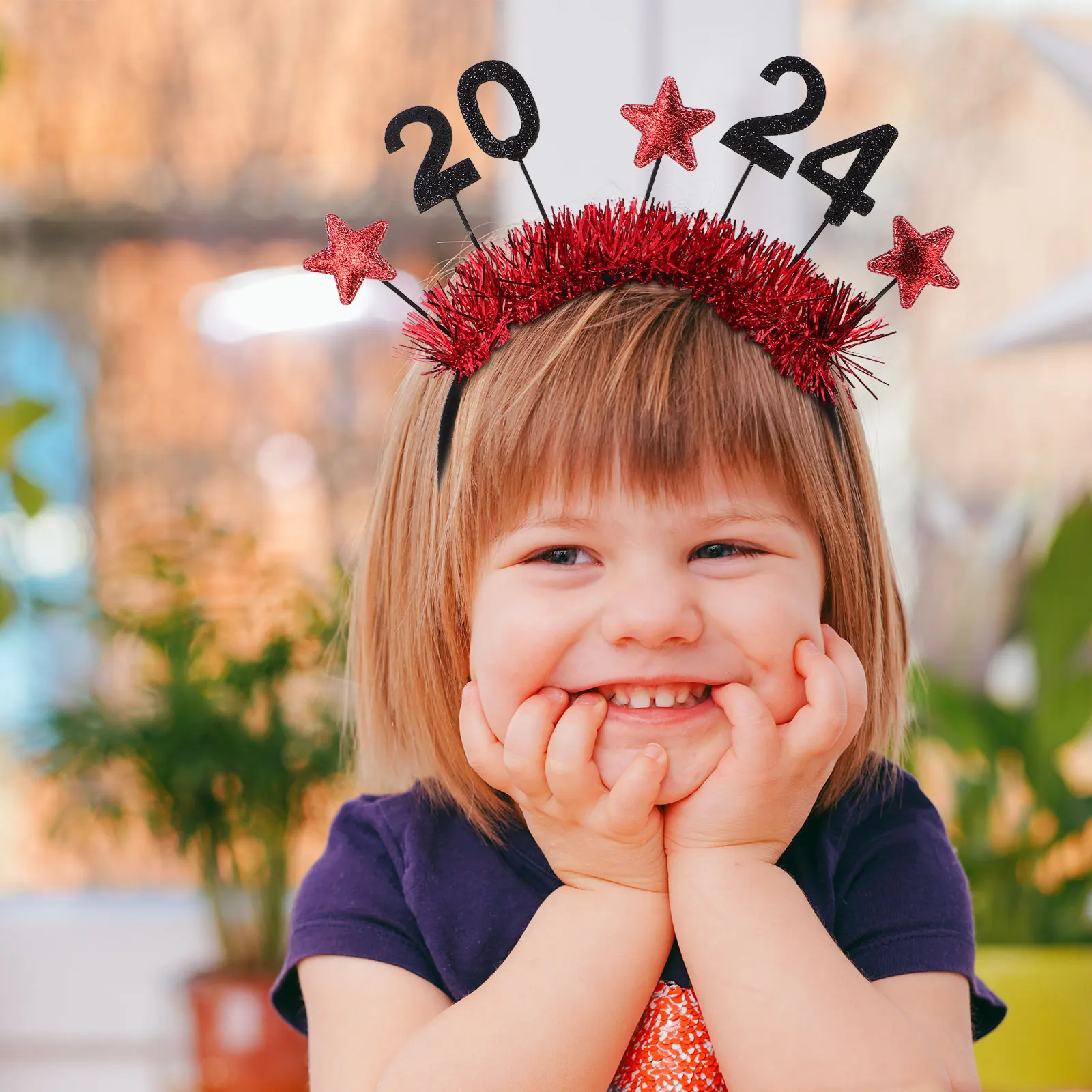 

New Year Headband Party Headdress Happy Eve Fabric Headbands Women Womens for Years