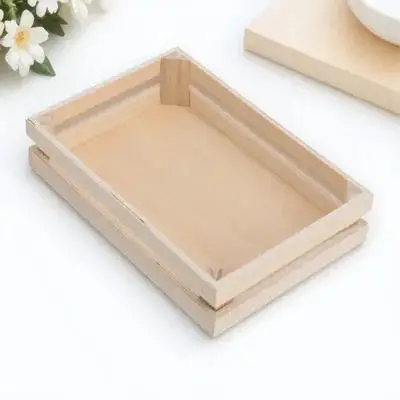 ตะกร้าไม้สำหรับจัดระเบียบของใช้ขนาดเล็ก เหมาะสำหรับสำนักงาน ห้องเด็ก ห้องนั่งเล่น ห้องครัว เก็บเครื่องเขียน เครื่องสำอาง