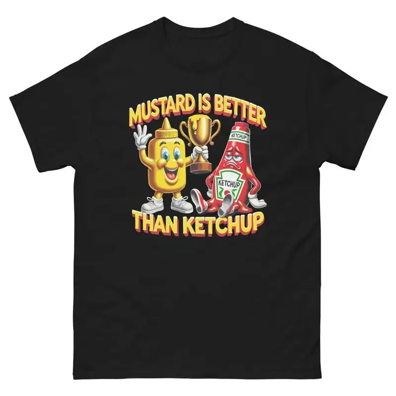 La mostaza es mejor que el ketchup, camiseta divertida