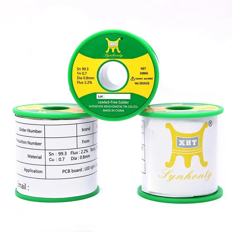 XHT 800g Per Roll High Purity Soldering Wire Dia 0.8mm sn63 pb37 Tin Rosin Core Solder Welding Wire For Electrical Soldering