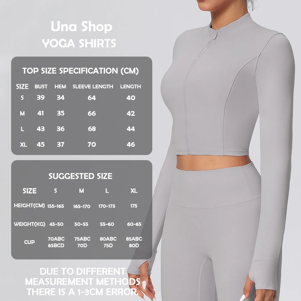 

Una-Shop дышащая куртка для йоги, женская быстросохнущая спортивная куртка на молнии для спортзала, спортивные топы с длинными рукавами и кроваткой на пальцах, толстовка для фитнеса и тренировок