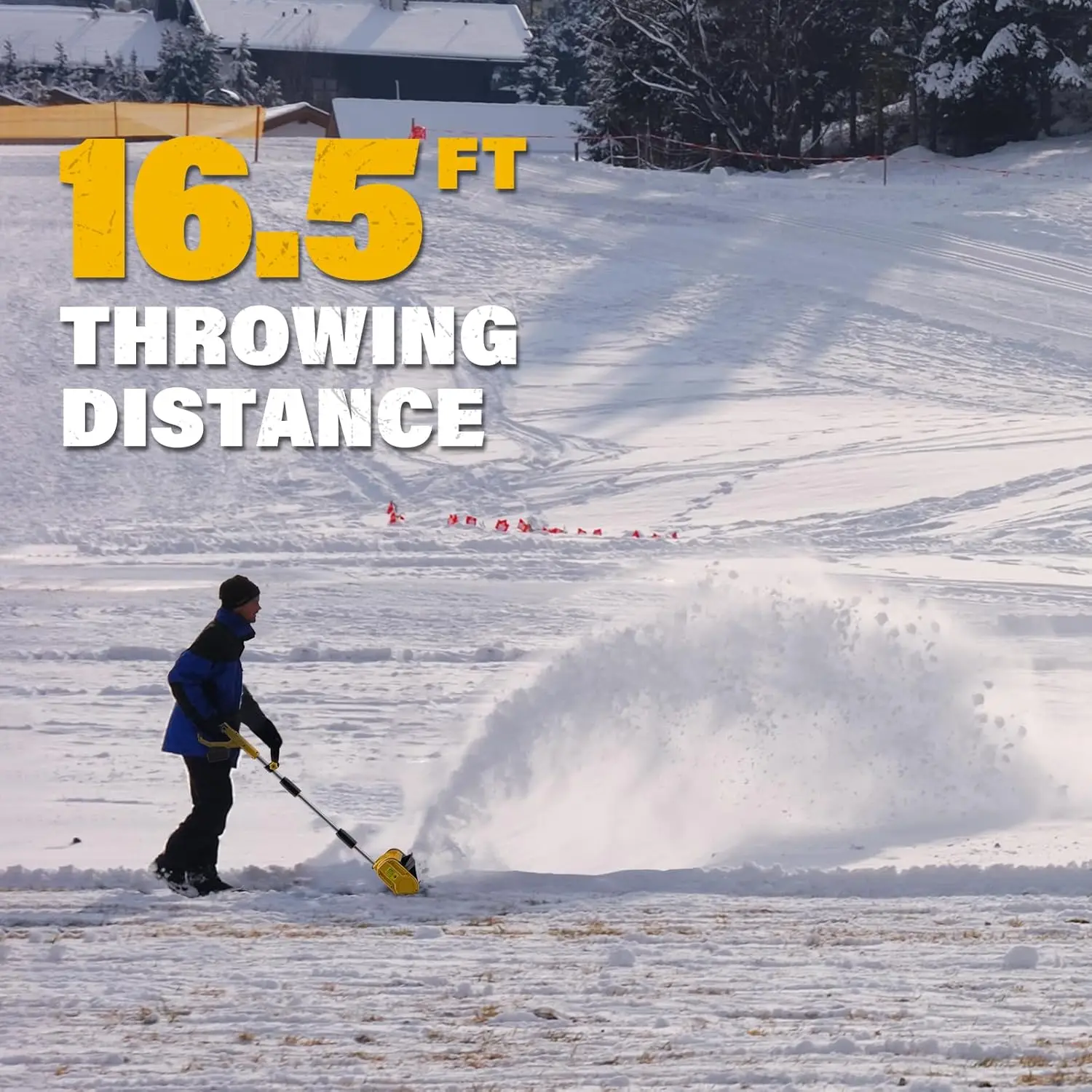 Pá de neve, soprador de neve elétrico de 20V 11 polegadas, pá de neve elétrica com alça frontal ajustável (bateria de 4Ah, carregador rápido e