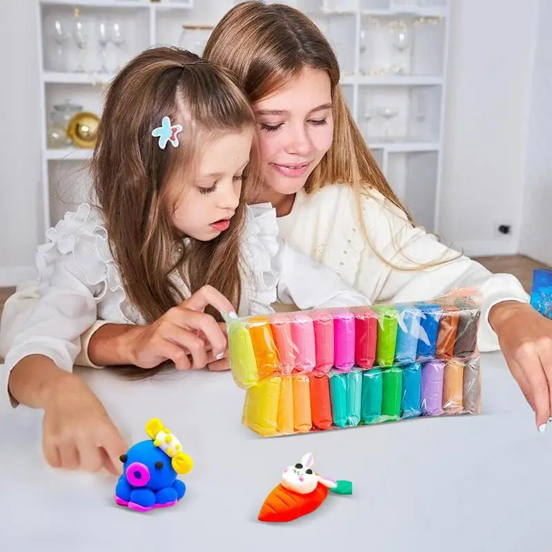 12pc/24pcs/36pcs Super Licht Ton Kinder Farbige Ton Für Kinder DIYs Spielzeug Interaktive Aktivitäten für Kinder Jungen Mädchen Hause Schule
