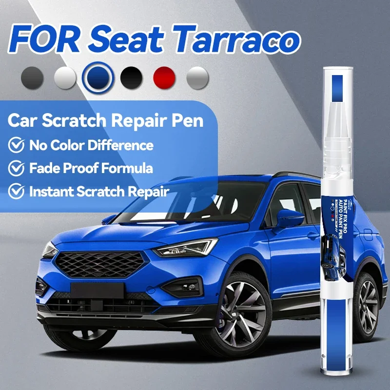 

Горячая новинка 2026: Ручка-корректор для ремонта лакокрасочного покрытия автомобиля Seat Tarraco. Аксессуары для устранения царапин. Цвета: асфальтовый синий, белый, красный, полуночный синий.