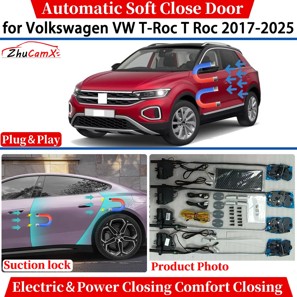

Система автоматического плавного закрывания дверей с электроприводом и бесшумным доводчиком для Volkswagen VW T-Roc 2017-2025