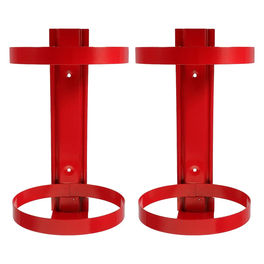2Pcs Wall-mounted Fire Extinguisher Bracket Iron Hanger Stand Mounting Kit for Car 5kg Capacity Space-saving Design